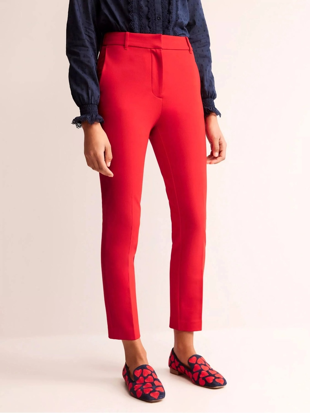 Boden Highgate Ponte Pants in Red 8 Petite